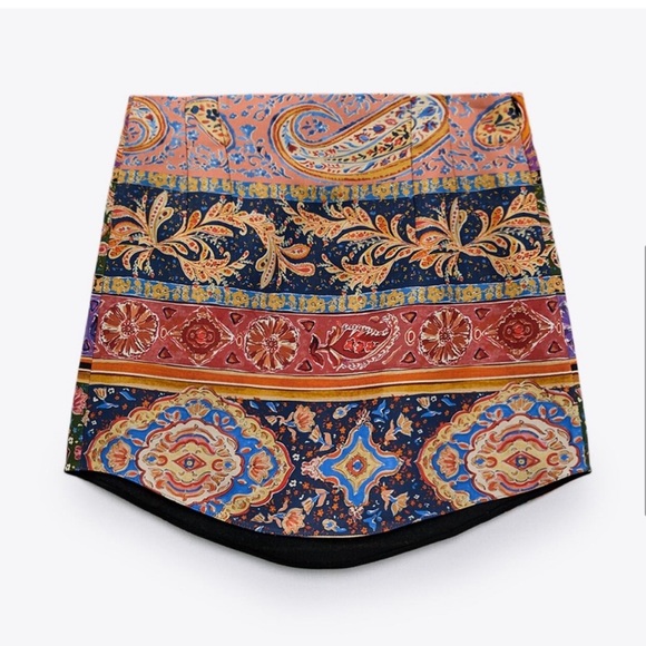 ZARA Boho Paisley Blouse Skirt Set - Picture 2 of 4